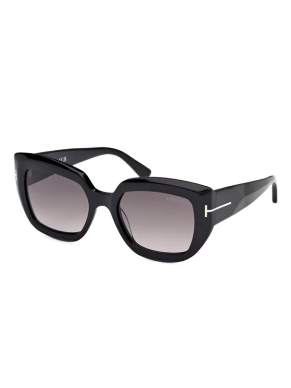 TOM FORD Eyewear Zonnebril met rond montuur - Zwart