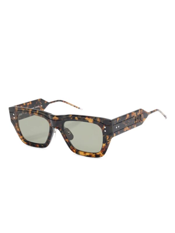 Thom Browne Eyewear Zonnebril met schildpadschild-effect - Bruin