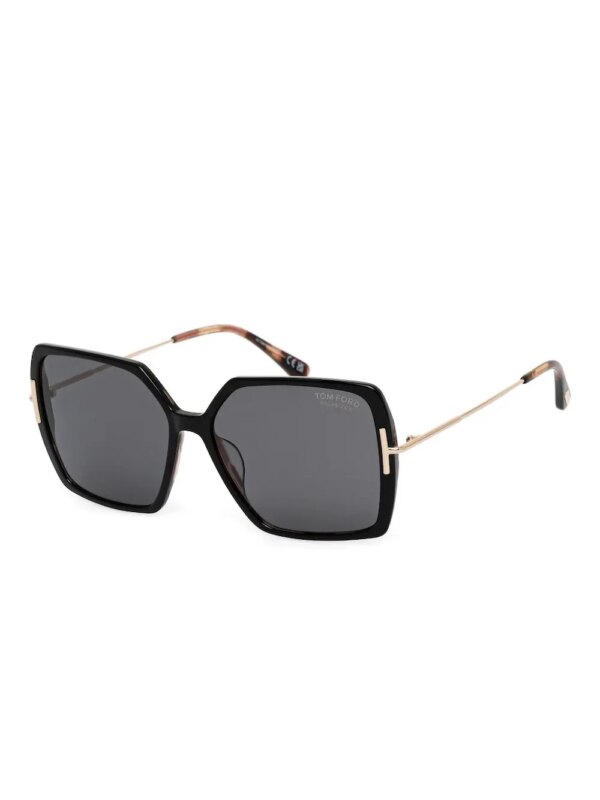 Saint Laurent Eyewear Zonnebril met geometrisch montuur - Zwart