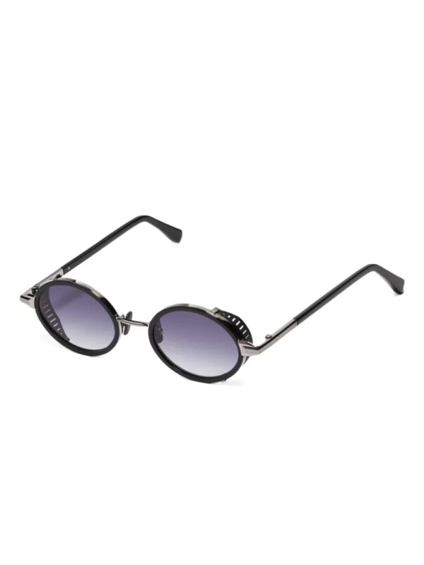 John Dalia Steve zonnebril met rond montuur - Zwart