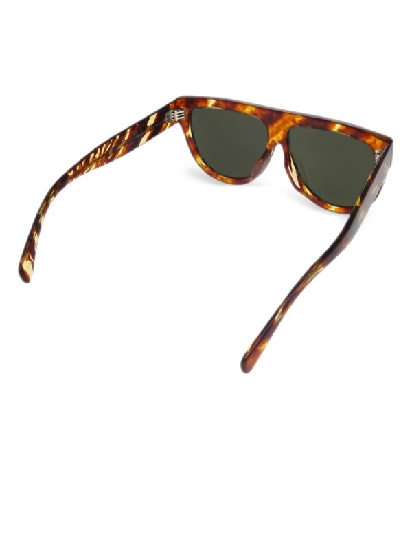Celine Pre-Owned 2010s zonnebril met schildpadschild-design en geomtrisch montuur - Bruin