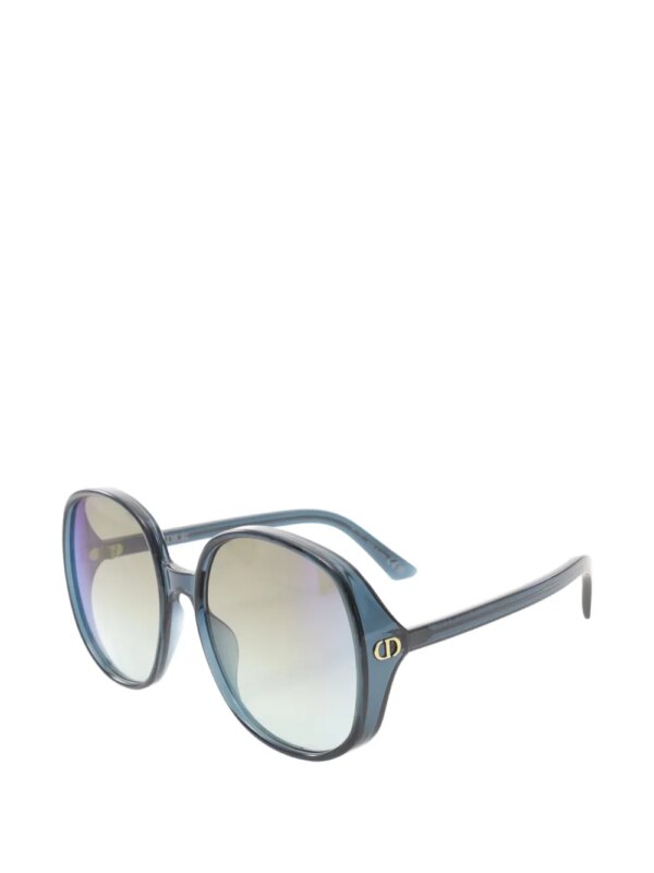 Christian Dior Pre-Owned 2020s zonnebril met rond montuur - Blauw