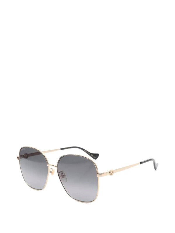 Gucci Pre-Owned 2010s zonnebril met vierkant montuur - Goud