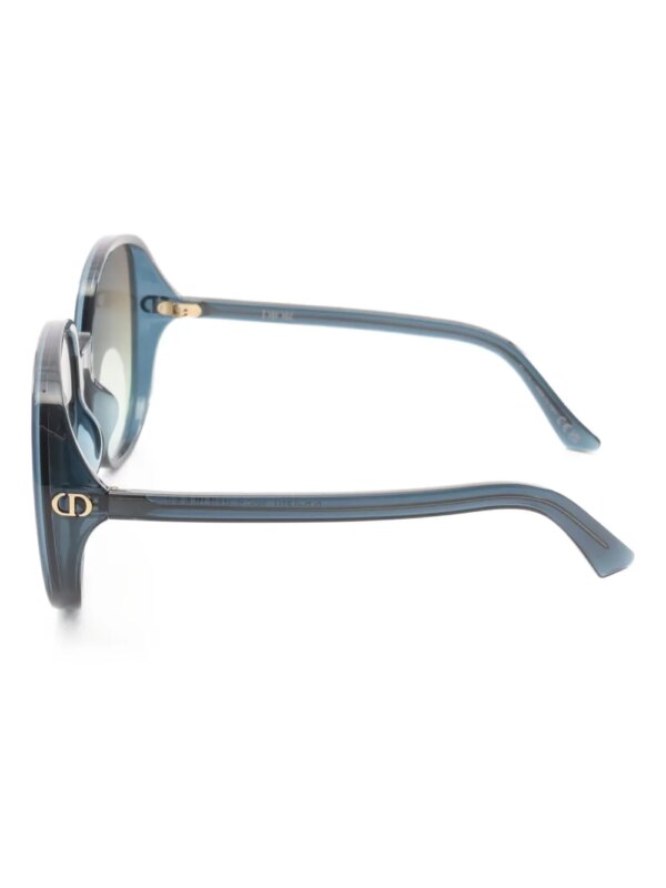 Christian Dior Pre-Owned 2020s zonnebril met oversizederen montuur - Blauw