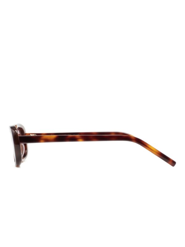 Kaleos Stirling zonnebril met ovalen montuur van schildpadschild-effect - Bruin