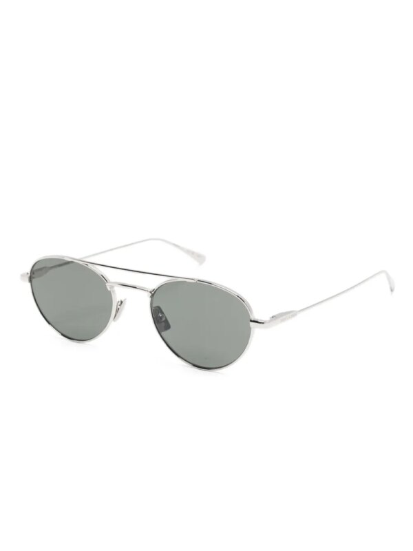 Saint Laurent Eyewear Zonnebril met rond montuur - Zilver