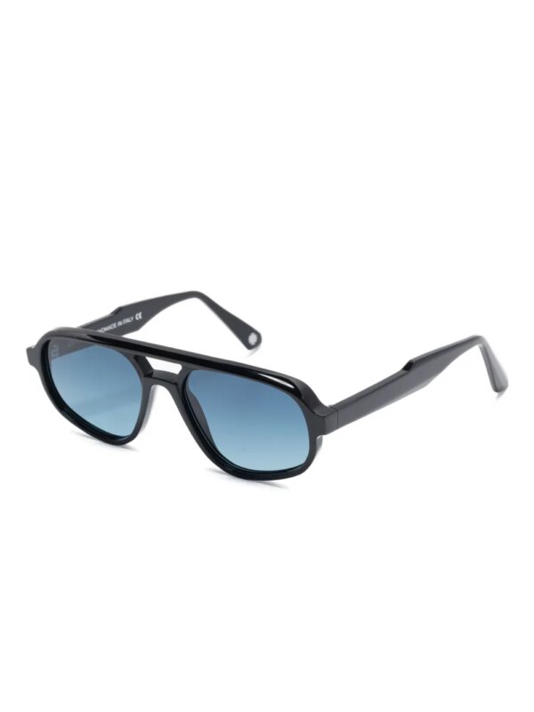 OPHY EYEWEAR Safdie zonnebril met dubbele neusbrug - Zwart