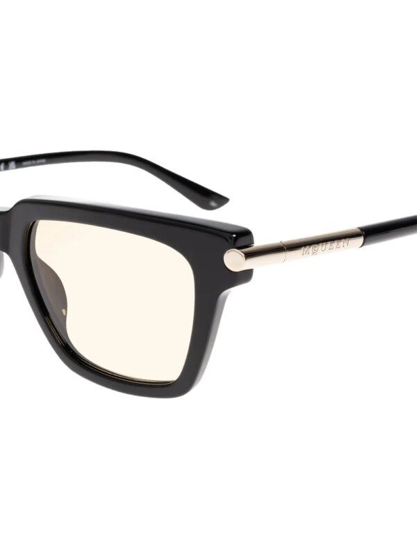 Alexander McQueen Eyewear T-bar Icon zonnebril met vierkant montuur - Zwart