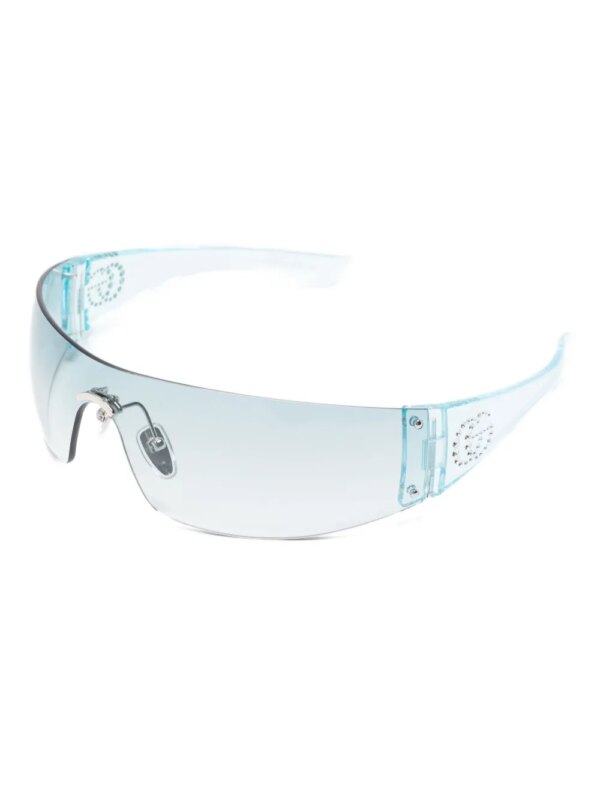 Gucci Eyewear Zonnebril verfraaid met kristallen - Blauw