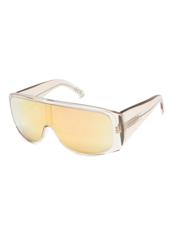 Retrosuperfuture Zonnebril met schild montuur - Beige