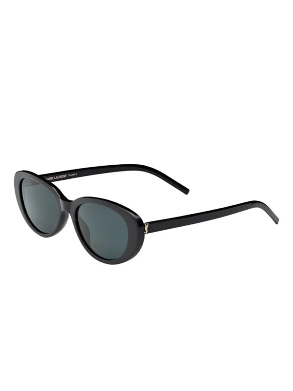 Saint Laurent Eyewear Zonnebril met ovalen montuur - Zwart