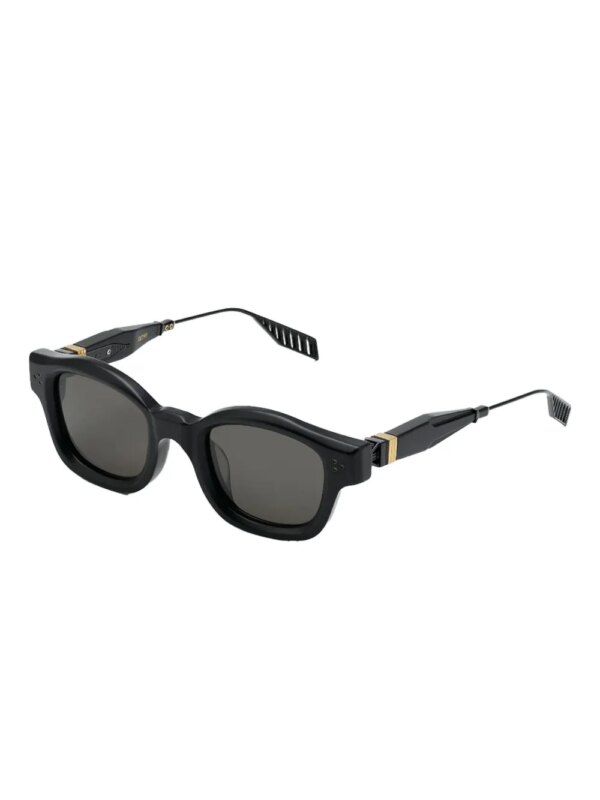 T Henri Eyewear V2 zonnebril met rechthoekig gouden detail - Zwart