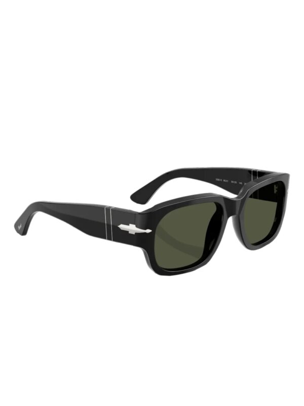 Persol Zonnebril van acetaat met vierkant montuur - Zwart
