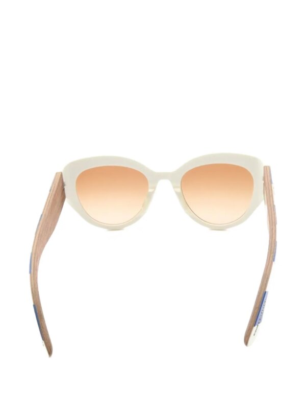 Dolce & Gabbana Pre-Owned 2010s zonnebril met cat-eye montuur - Wit