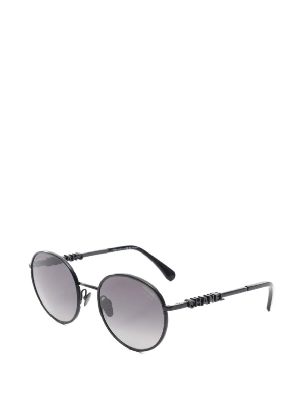 CHANEL Pre-Owned 1986-1988 zonnebril met rond montuur - Zwart