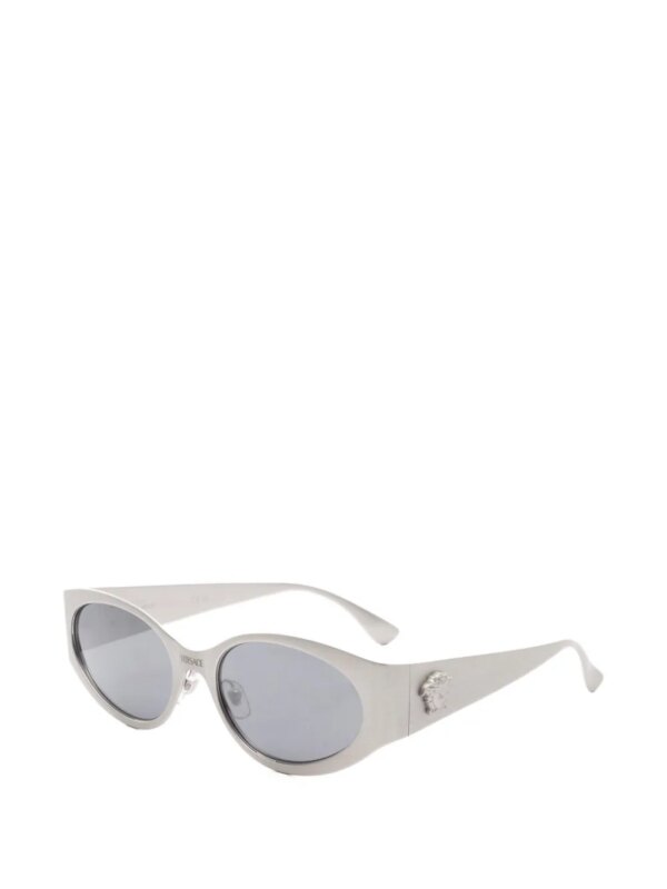 Versace Pre-Owned 2010s Medusa zonnebril met ovalen montuur - Grijs