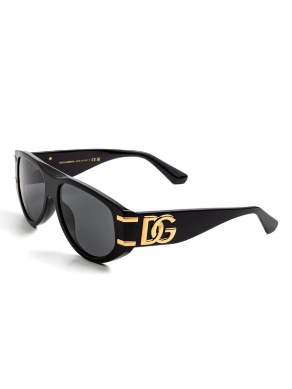 Dolce & Gabbana Eyewear Zonnebril met logodetail - Zwart