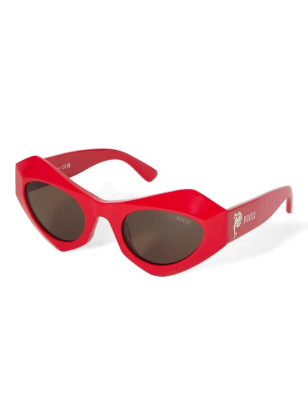 PUCCI Zonnebril met geometrisch montuur - Rood