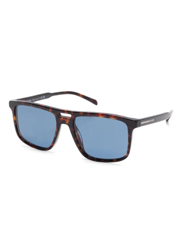 Prada Pre-Owned Zonnebril met rechthoekig montuur - Bruin