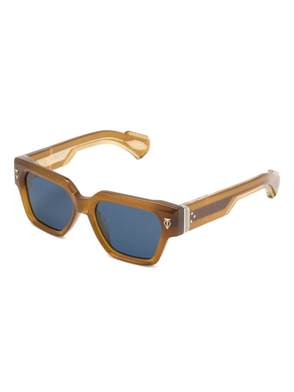 T Henri Eyewear Zonnebril met vierkant montuur - Bruin
