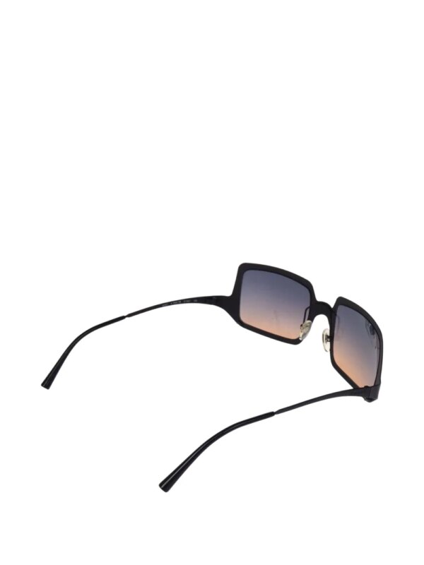 CHANEL Pre-Owned 90's-00's zonnebril met vierkant montuur - Zwart