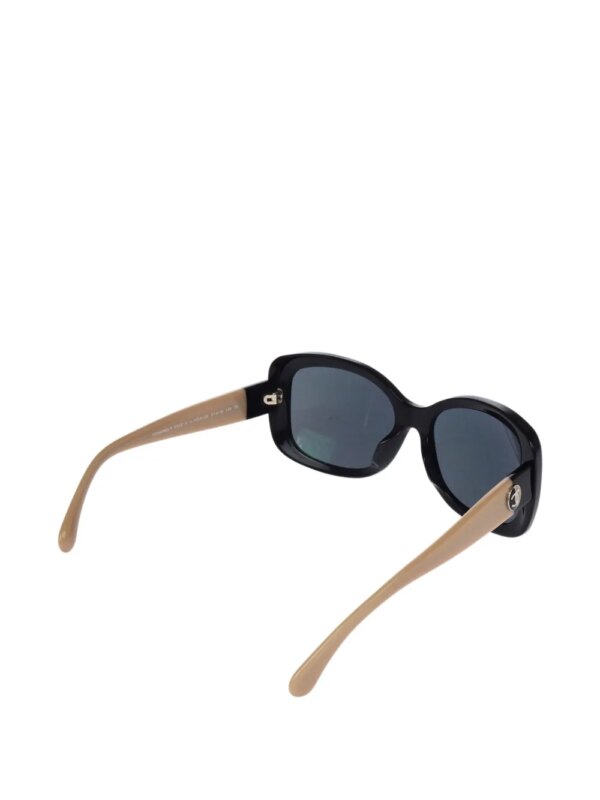 CHANEL Pre-Owned 1990-2000s zonnebril met cat-eye montuur - Zwart
