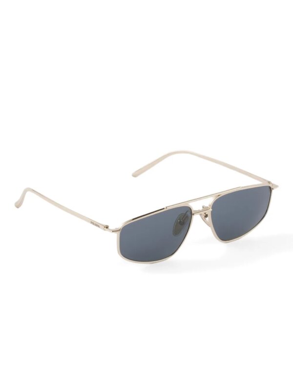 Prada Eyewear Zonnebril met geometrisch montuur van metaal - Goud
