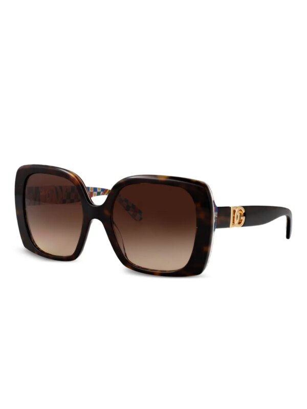 Dolce & Gabbana Eyewear Zonnebril met oversized montuur - Bruin