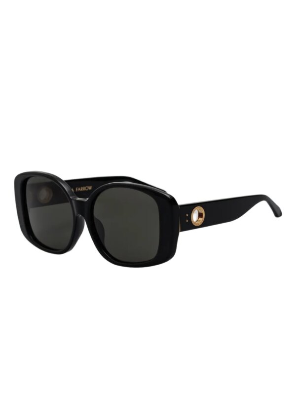 Linda Farrow Venus zonnebril met oversized montuur - Zwart