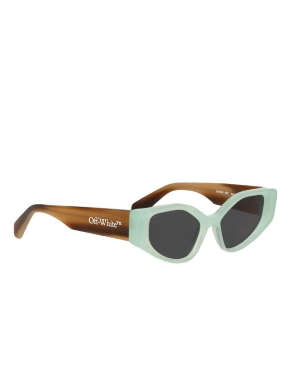 Off-White Eyewear Tweekleurige zonnebril met geometrisch montuur - Blauw