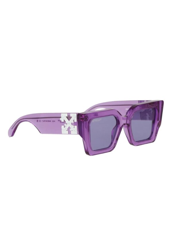Off-White Eyewear Zonnebril met vierkant montuur en Arrow-detail - Paars
