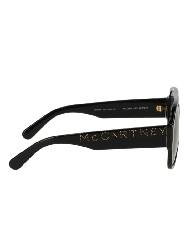 Stella McCartney Eyewear Zonnebril met geometrisch montuur en logo - Zwart