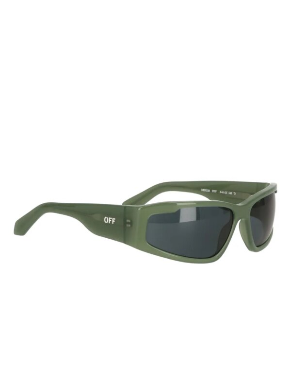 Off-White Eyewear Zonnebril met rond montuur en schild-effect - Groen