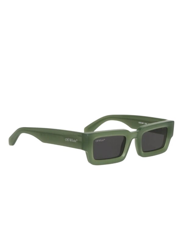 Off-White Eyewear Zonnebril met rechthoekig montuur - Groen