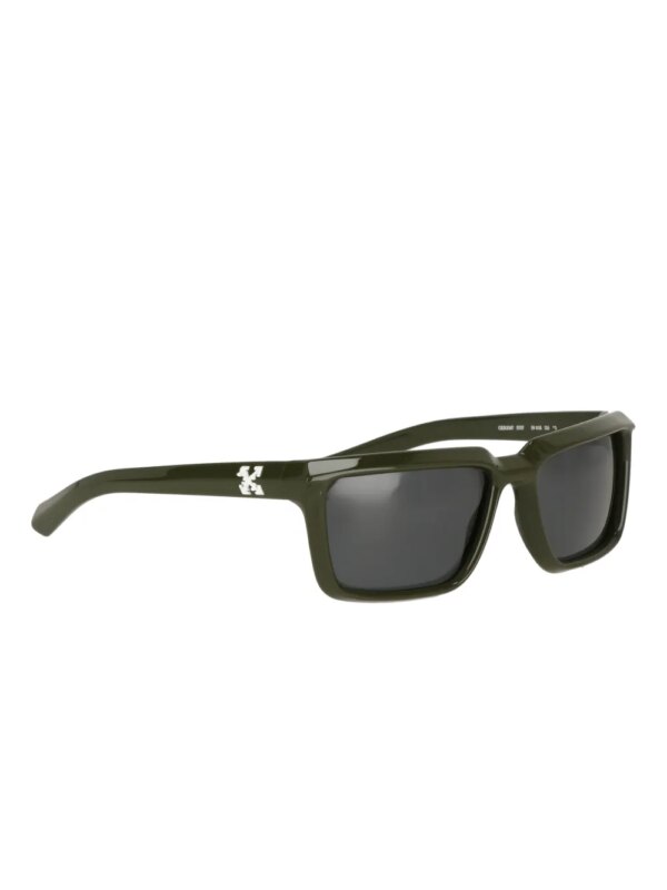 Off-White Eyewear Zonnebril met vierkant montuur - Groen