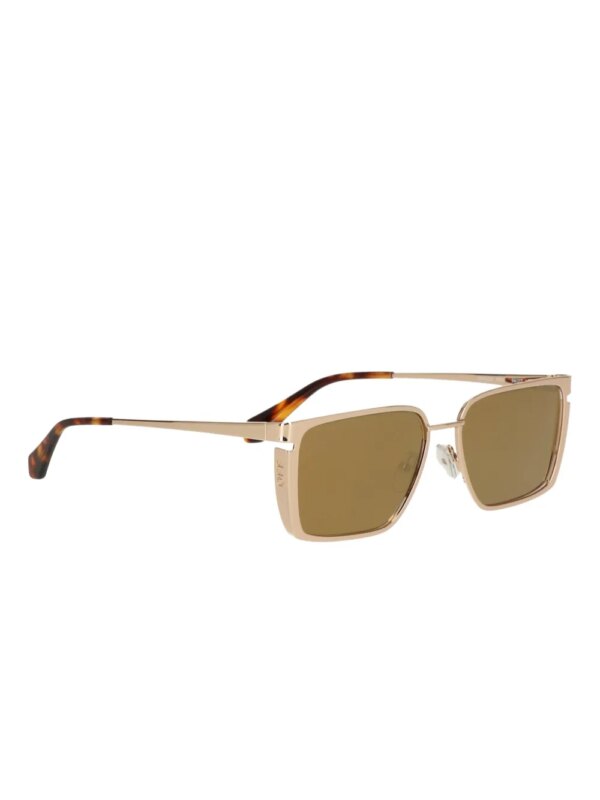 Off-White Eyewear Zonnebril met vierkant montuur - Goud