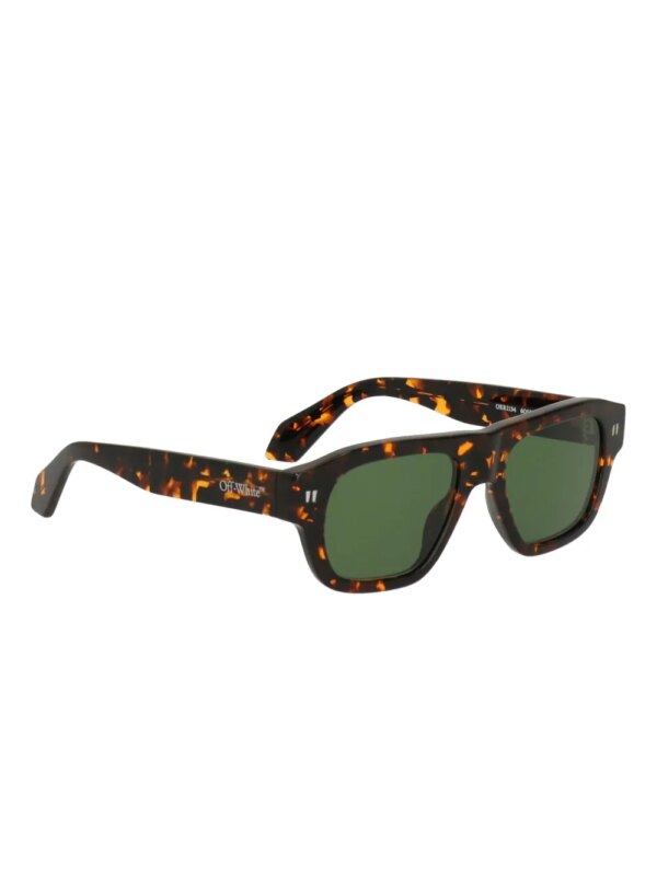 Off-White Zonnebril met rond montuur - Zwart