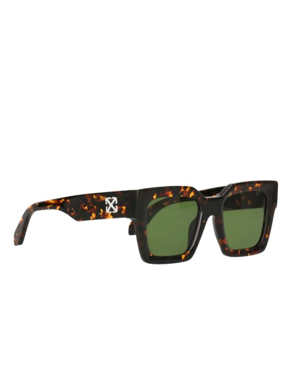 Off-White Zonnebril met schildpadschild-design - Zwart