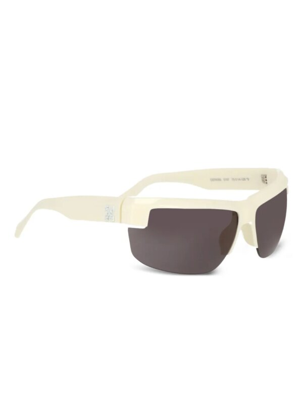 Off-White Zonnebril met schild montuur - Wit