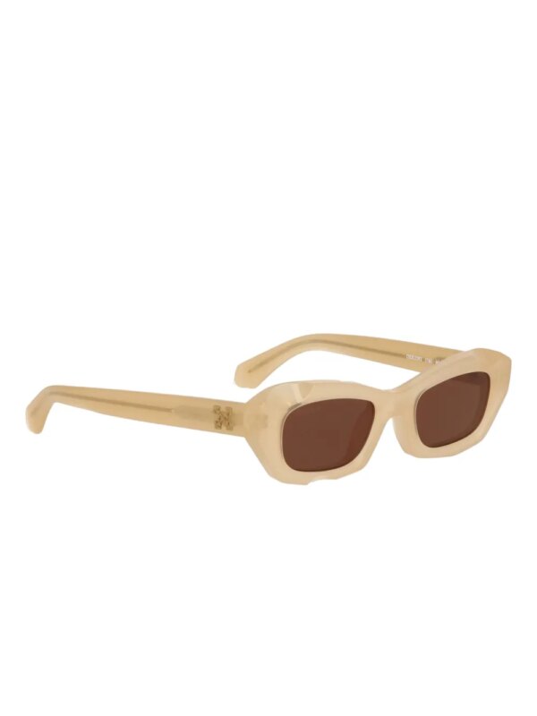 Off-White Eyewear Zonnebril met rond montuur - Beige