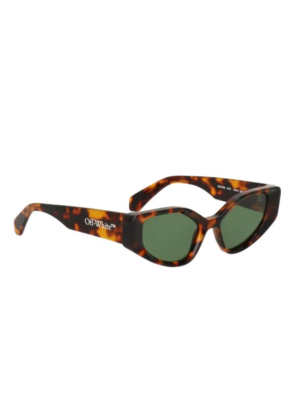 Off-White Zonnebril met schildpadschild-design - Bruin