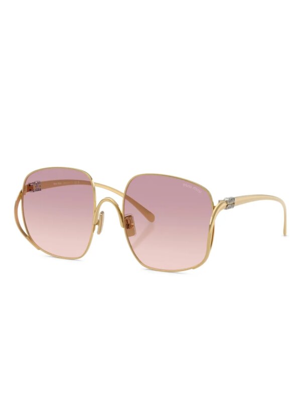 Miu Miu Eyewear Zonnebril met oversized montuur - Goud