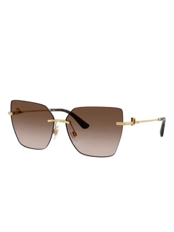 Dolce & Gabbana Eyewear Zonnebril met geometrisch montuur - Goud