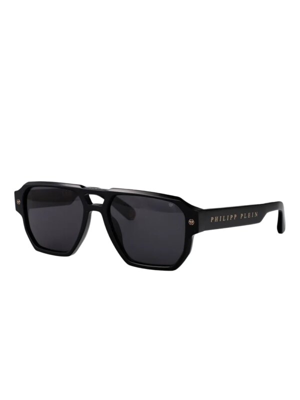 Philipp Plein Eyewear Zonnebril met geometrisch montuur - Zwart