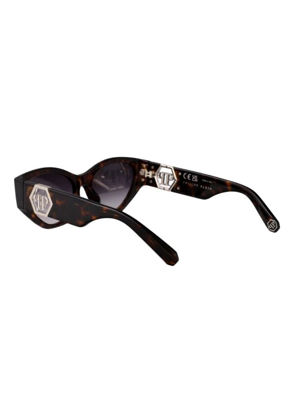 Philipp Plein Eyewear Zonnebril met geometrisch montuur - Bruin