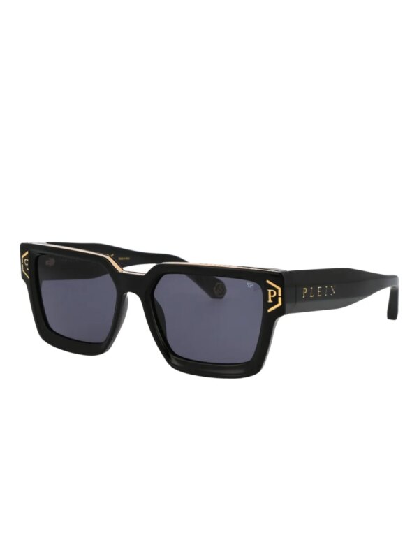 Philipp Plein Eyewear Zonnebril met vierkant montuur en logodetail - Zwart