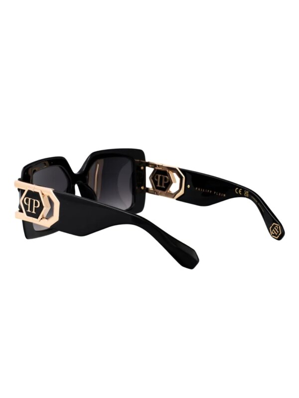 Philipp Plein Eyewear Zonnebril met vierkant montuur - Zwart