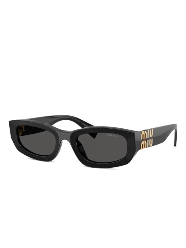 Miu Miu Eyewear Zonnebril met logoplakkaat - Zwart