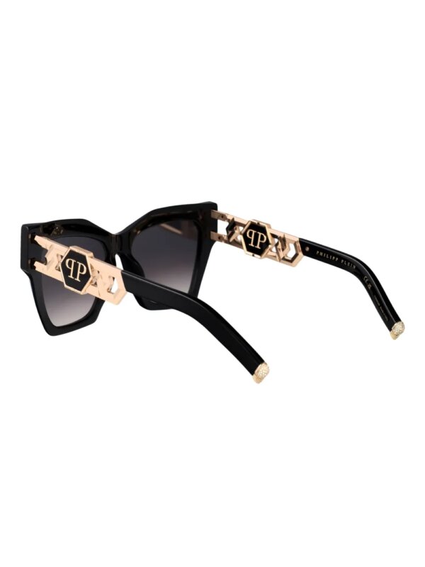 Philipp Plein Eyewear Zonnebril met vlinder montuur - Zwart