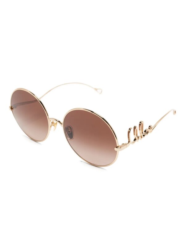 Chloé Eyewear Zonnebril met rond montuur - Goud